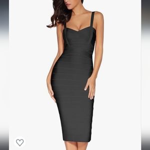 Midi Bodycon Bandage Dresses Semi-Formal Cocktail Dresses Wedding Medium